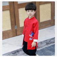 男款-红色 100 男童汉服春款中国风唐装薄款春秋季儿童装古装表演服民族服装春装