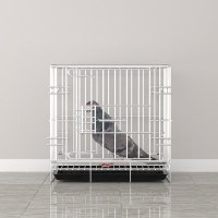 35*25*30粪盘 鸽子笼鸟笼鸽子笼子大号加密配对家用大空间养殖笼专用不锈钢色