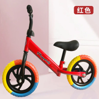 中国红-高碳钢铁车架+发泡轮 儿童平衡车无脚踏2-6岁宝宝滑行滑步二合一玩具车自行单车学步车