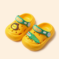 黄色[狮子鳄鱼] 内长13cm [130适合约1-1.5岁] 一岁半宝宝拖鞋夏小童鞋儿童拖鞋男童女童婴幼儿防滑软底室内防