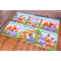 维尼伙伴 60*60*1.0(4片)送8根边条 迪士尼宝宝爬行垫拼图泡沫地垫拼接加厚家用防摔铺地板垫海绵垫大