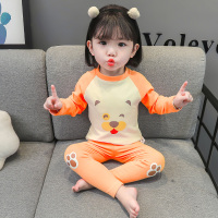 桔色 80cm 宝宝秋衣裤套装秋冬款儿童保暖内衣中小童德绒加厚婴儿女童家居服