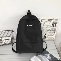 黑色(无挂件) 双肩包男士休闲简约大学生高中生书包男ins潮时尚百搭旅行背包女