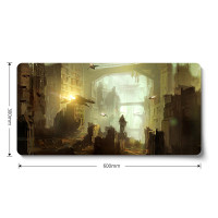 大桌面鼠标垫★游戏风格 600x300mm BOW航世笔记本电脑桌面鼠标垫游戏办公女生可爱卡通锁边护腕软垫桌垫超大