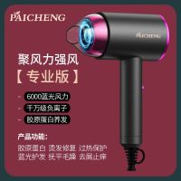 6000强风专业版-灰色 吹风机静音无声吹飞家用冷热风防毛躁可爱护发学生宿舍速干蓝光