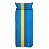 新款宝蓝条纹(单人) 户外垫露营垫便携野外郊游地垫帐篷垫子自动充气垫野餐防潮垫睡垫