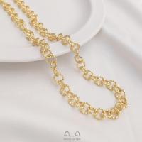 8mm批花圆O链 1米 保色14K包真金8mm批花圆O链粗旷圆圈链条手工diy手链项链饰品散链