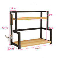 AvIb-40长两层(浅胡桃色) 花架多功能置J物架鞋架室内外客厅简约落地式花盆架多肉绿萝架