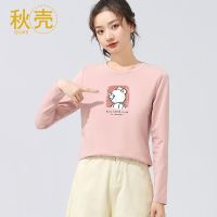 秋壳可爱小熊长袖t恤女ins潮宽松韩版学生卡通上衣打底2021年新款
