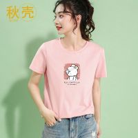 秋壳纯棉短袖t恤女2022春夏季新款韩版宽松潮流ins超火学生上衣女