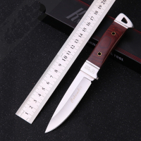 户外随身小直刀小刀 户外野外龙骨一体高硬度刀锋利荒野求生野营便携刀水果刀木把直刀