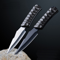 户外直刀防卫绑腿潜水小直刀户外野营探险救生求生刀多功能水果刀 一体直刀 高硬度特战刀野营装备水果刀