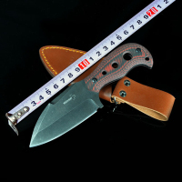 大头直刀 手工锻造刀 礼品收藏刀具 龙骨一体户外野营刀 防卫刀 探险刀 救生刀户外野营刀