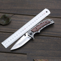 户外折叠刀水果刀 收藏刀 户外野营刀水果刀 防卫刀 探险刀 救生刀 礼品刀 随身木柄折叠刀小刀