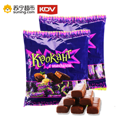 俄罗斯KDV巧克力味夹心糖500g