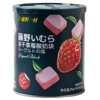藤野一村罐装酸奶块草莓味冻干草莓80g
