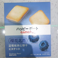 港福樱花之恋蓝莓味夹心饼干120g