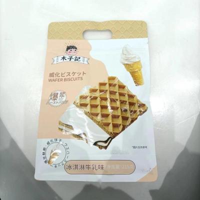 木子记威化饼干爆浆冰淇淋牛乳味215g