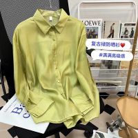 2022夏装新款女防晒凉爽小性感上衣纯色微透简约风垂感衬衫