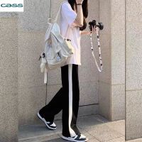 CASS阔腿裤女高腰宽松显瘦百搭运动裤拖地裤直筒休闲高街ins潮