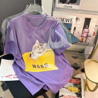 CASS佳适 女装纯棉短袖宽松中长款T恤女2022夏季新款BF风上衣ins