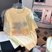 CASS佳适 纯棉短袖中长款t恤女2022新款宽松夏季胖mm港风上衣