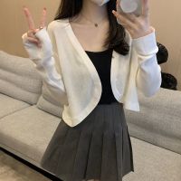 CASS佳适 2022新款夏装短款外搭防晒披肩薄款冰丝针织开衫外套女