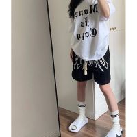 cass佳适国潮牌美式发泡黑色短裤女夏季宽松五分裤子高街潮ins运动篮球裤