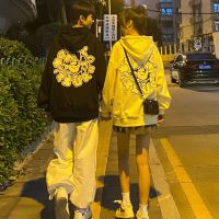 cass佳适国潮牌美式hiphop天使情侣装卫衣女连帽设计感小众2022年新款外套