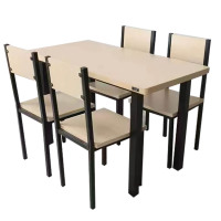 亿铁(YI TIE)简易餐桌椅钢木餐厅桌椅