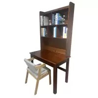 亿铁(YI TIE)实木书桌椅带书架一体写字桌椅