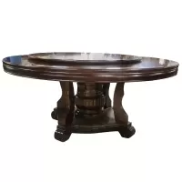 亿铁(YI TIE)中式餐桌加固大圆桌带转盘