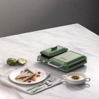 摩飞电器(MORPHY RICHARDS)多功能早餐机三明治轻食机小型家用华夫饼机吐司压烤机MR9086+全盘清新绿