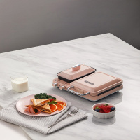 摩飞电器(MORPHY RICHARDS)多功能早餐机三明治轻食机小型家用华夫饼机吐司压烤机MR9086+全盘落樱粉