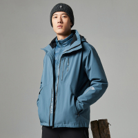 探路者户外套羽绒冲锋衣男 秋冬款户外旅行出游防风保暖防水透湿男式羽绒内胆冲锋衣