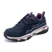 探路者户外徒步鞋女秋冬季低帮头层牛皮户外鞋舒适耐磨透气防滑高弹中底女式登山鞋