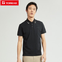 探路者速干T恤男士POLO衫户外短袖速干衣翻领春夏季男式透气舒适快干耐磨户外登山徒步运动T恤