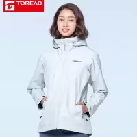探路者GORE-TEX冲锋衣女士户外防风防水透气单层冲锋衣秋冬季户外登山徒步旅行户外服装冲锋衣外套
