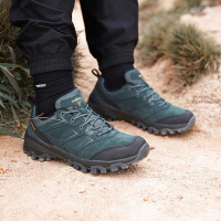 探路者男鞋秋冬季户外登山鞋内里加绒毛保暖户外鞋子轻便透气防滑耐磨低帮户外徒步鞋
