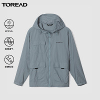 探路者防晒服 UPF50+ 网面轻薄透气防晒衣 22春夏新款户外拼接弹力舒适皮肤衣TAZK81709