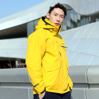 探路者冲锋衣男三合一套抓绒内胆两件套装秋冬季户外防风防水保暖登山徒步旅行冲锋衣户外防寒服装