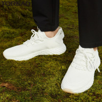 探路者女士健走鞋凉爽透气网布超轻四面弹力板鞋户外运动鞋 春夏季女式户外系带防滑轻盈休闲鞋