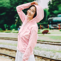 探路者户外防晒衣女 防紫外线衣服皮肤衣女防晒服女超薄透气防泼水防风衣户外风衣皮肤风衣速干风衣外套