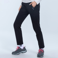 探路者越野徒步裤女士户外长裤秋冬季户外女式弹力耐磨反光设计防风越野长裤子户外休闲运动登山裤 TAMH92122 女裤 黑