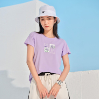 探路者女短袖 2022春夏新款女式户外舒适亲肤爽滑干爽透气功能短袖T恤 TAJK82224