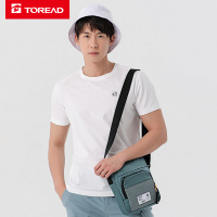 探路者斜挎包 户外运动男女通款耐磨时尚多口袋YKK拉链日常通勤短途旅行便携单肩包 TEBI80511 挎包 青蓝灰 均码