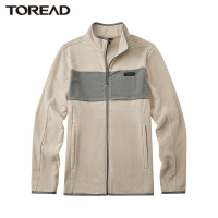 探路者抓绒衣男摇粒绒外套 2021秋冬新款户外运动休闲男式柔软保暖抓绒服 TACJ91769 男款 原木色 S