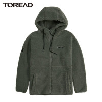 探路者抓绒衣男21秋冬户外休闲运动防风保暖羊羔绒亲肤舒适时尚连帽外套TAEJ91591