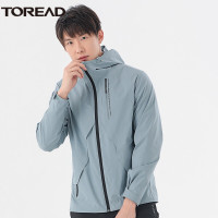 探路户外旅行外套男连帽休闲衣春夏男户外东丽涤纶机械弹力斜纹面料油墨印花时尚风格旅行上衣