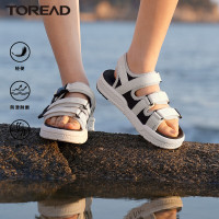 探路者织带沙滩鞋2022春夏新款户外轻便舒适耐磨女式沙滩鞋防滑鞋面魔术织带